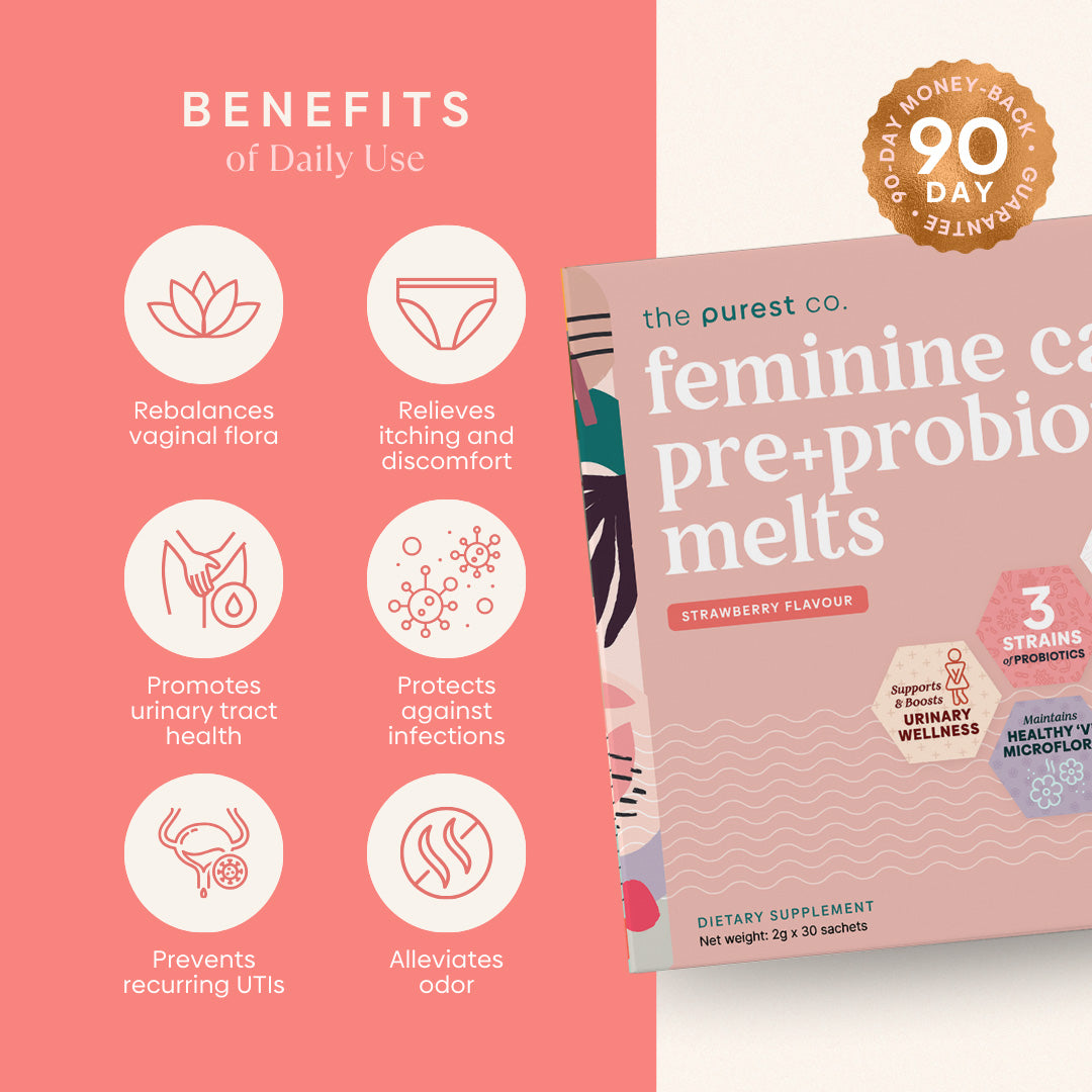 Feminine Care Pre+Probiotic Melts Benefits of Daily Use