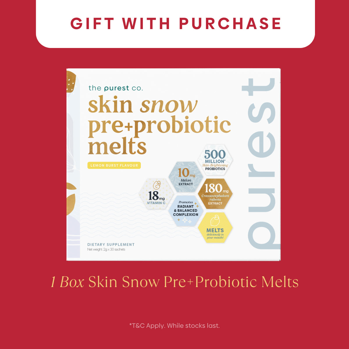 [OLD GWP] Skin Snow Pre+Probiotic Melts worth RM175