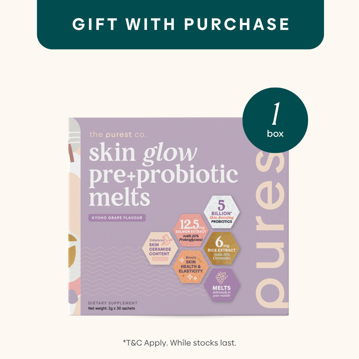 [GWP] Skin Glow Pre+Probiotic Melts (1 box)