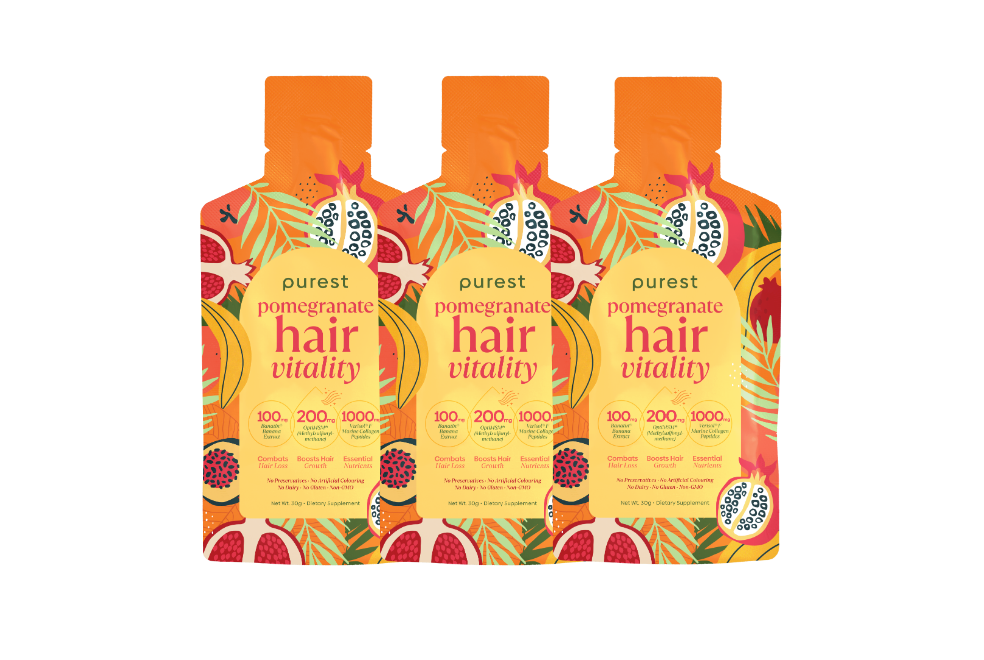 3 sachets of Pomegranate Hair Vitality